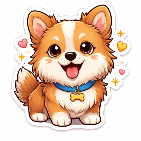 Cute puppy shirt design cover image.