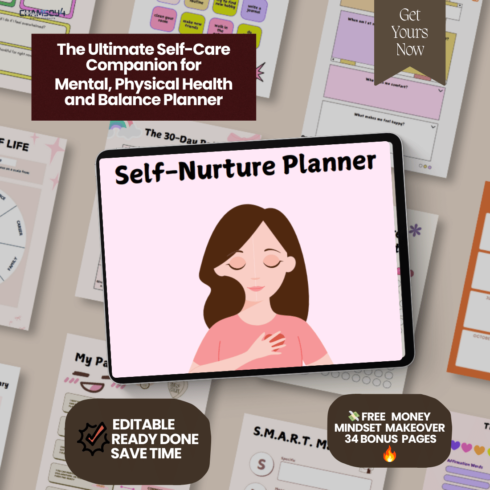 The Ultimate All-in-One Self-Care Planner + FREE BONUS cover image.
