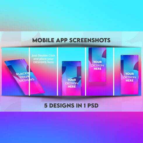 Premium Mobile App Screenshot Mockups for App Store & Play Store – Modern UI Presentation Templates cover image.