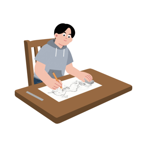 T shirt designs boy studying cover image.