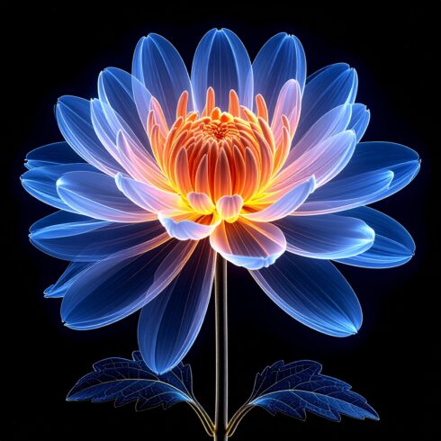 X-ray of Chrysanthemum Flower on Black Background cover image.