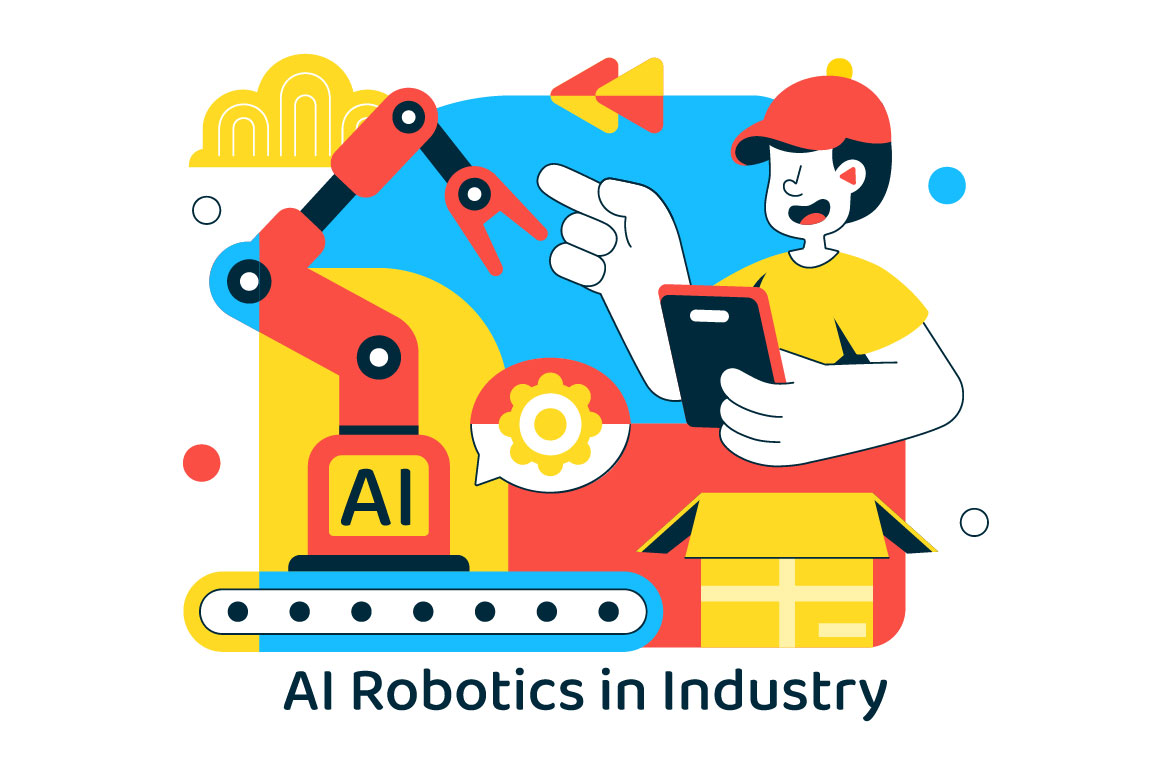 10 AI Robotics In Industry Illustration - MasterBundles