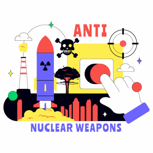 10 Anti Nuclear Weapons Protest Illustration cover image.