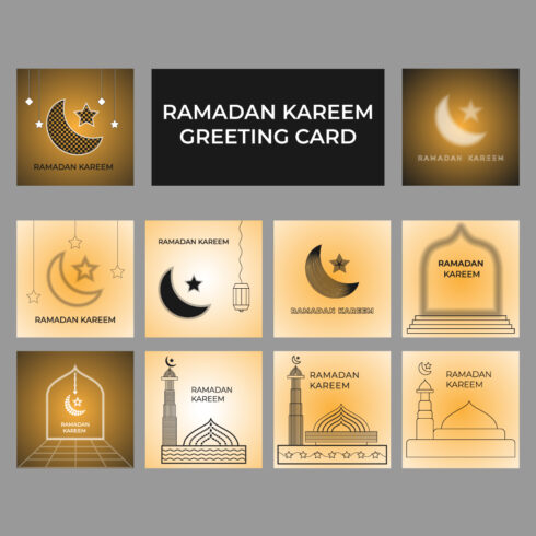 Ramadan Kareem Greeting Card Design cover image.