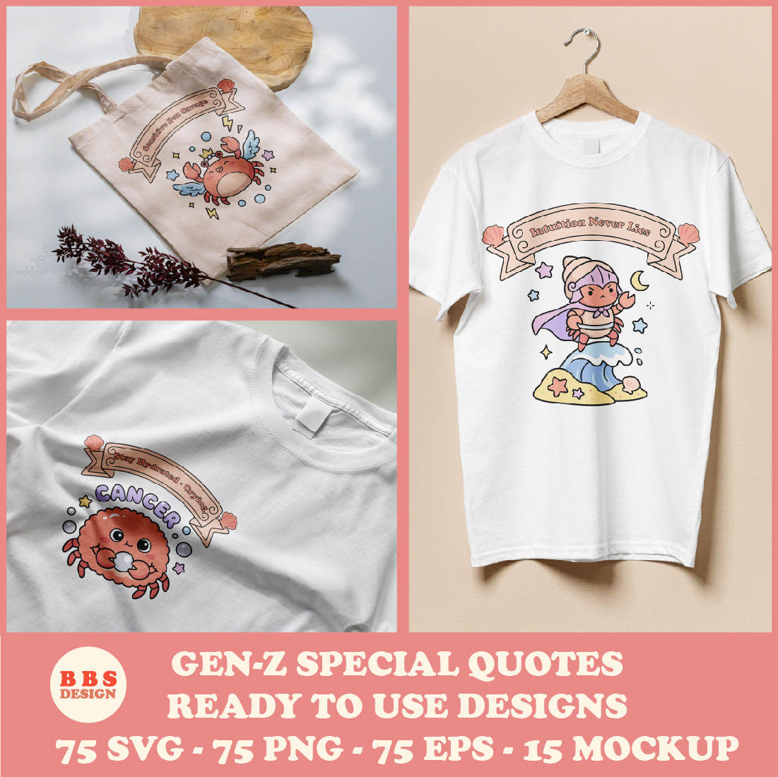 75+ Kawaii Cancer Zodiac Bundle - Chibi Crab SVG & Gen-Z Astrology ...