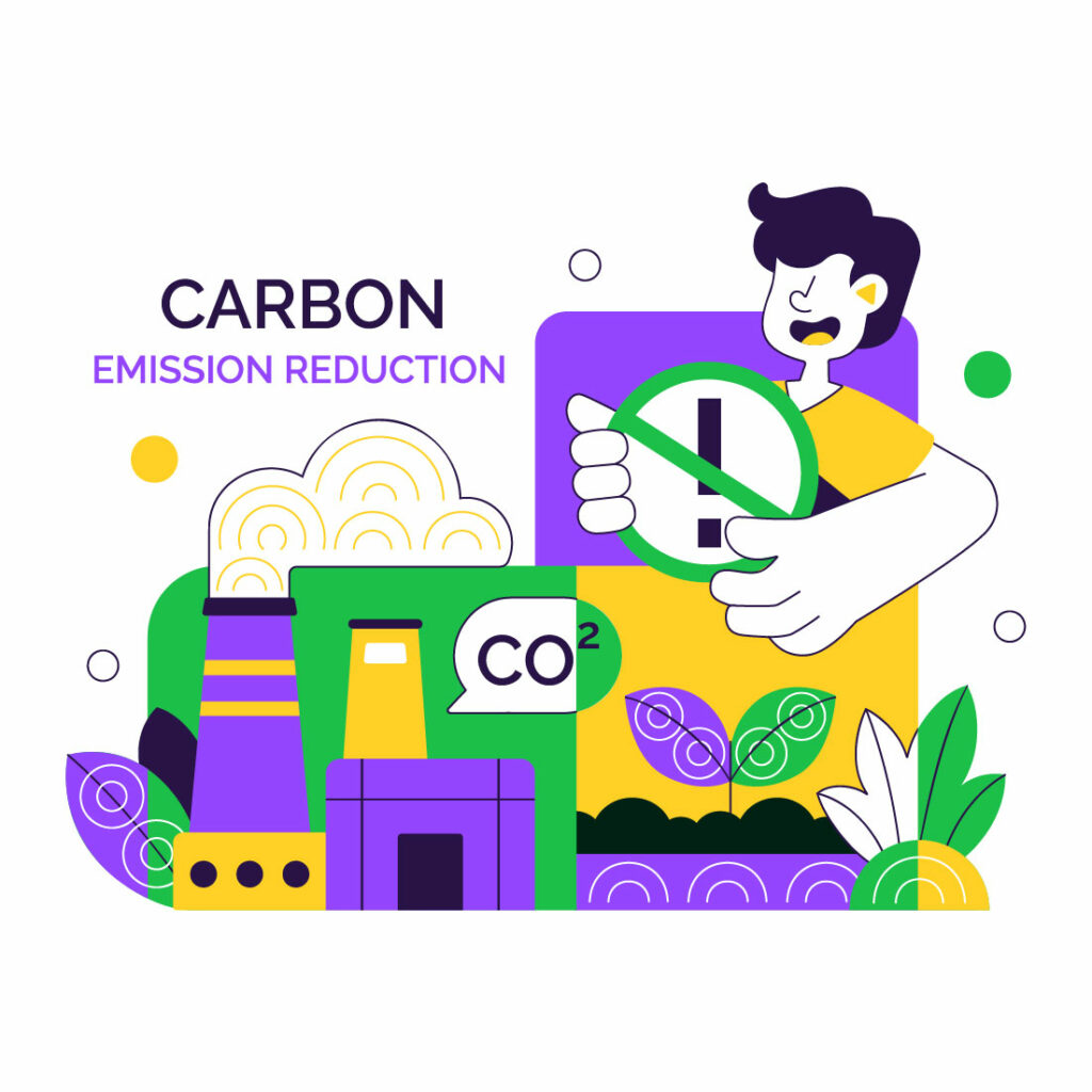 10 Carbon Footprint Reduction Illustration - MasterBundles