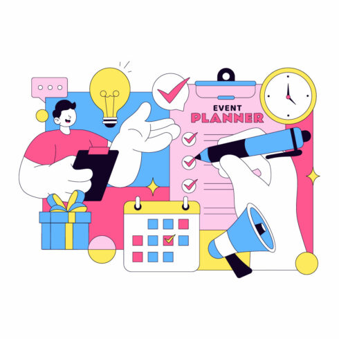 10 Event Planner Illustration cover image.