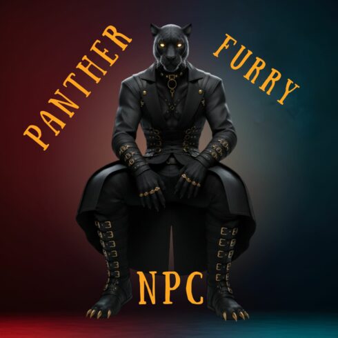 Panther FURRY NPC — 1 Iconic Character, 6 Poses, 9 Emotions | Fantasy NPC PNG Pack cover image.