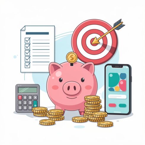 Finance & Business Cartoon Vector for Financial Planning, Saving Money, and Investment cover image.