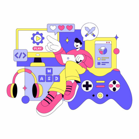 10 Game Development Process Illustration cover image.