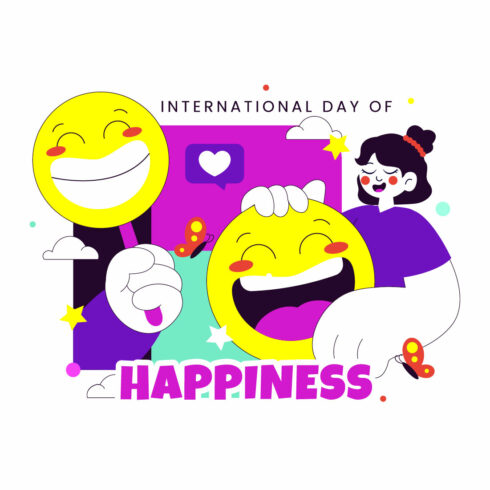 10 World Happiness Day Illustration cover image.