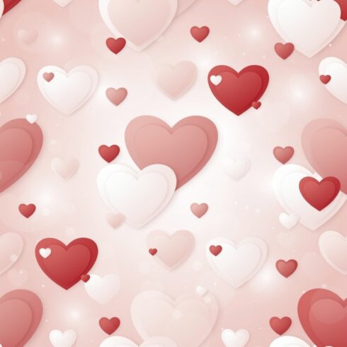 Hearts Illustration Background Wallpaper Design for Love and Valentine’s Day Cards cover image.