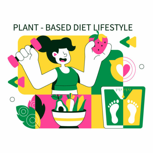 10 Plant Based Diet Lifestyle Illustration cover image.