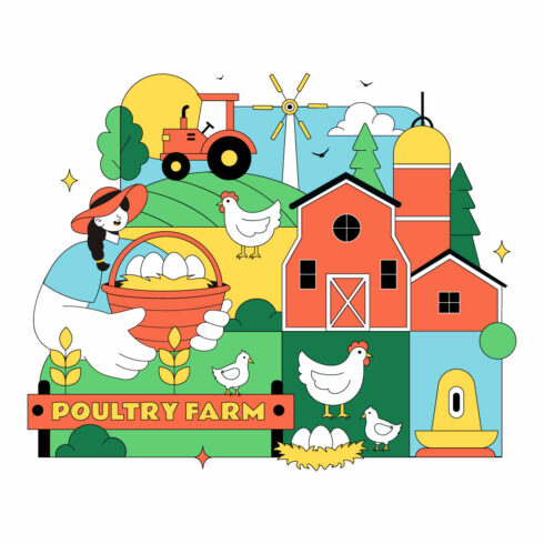 10 Poultry Farming Illustration cover image.