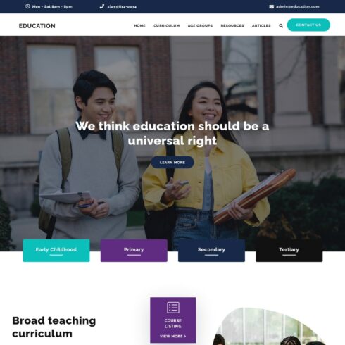 Education Template cover image.