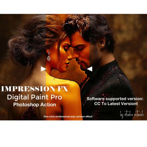Impression FX Digital Paint Pro Photoshop Action cover image.