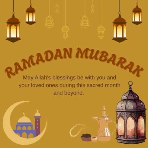 Ramadan Mubarak Greeting Page Design cover image.