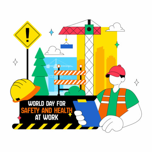 10 Day For Safety And Health At Work Illustration cover image.