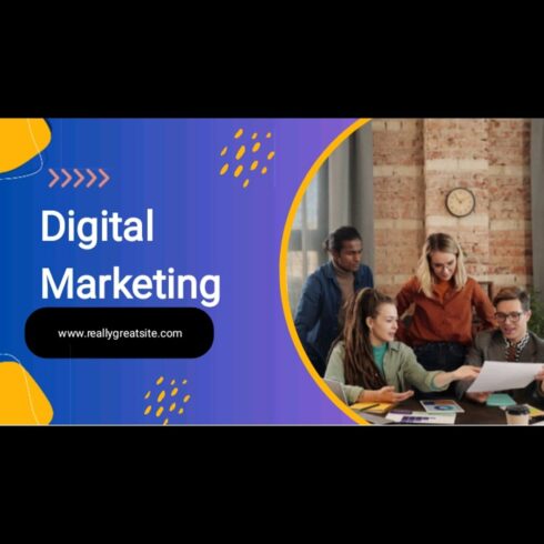 Professional Digital Marketing Presentation Editable cover image.