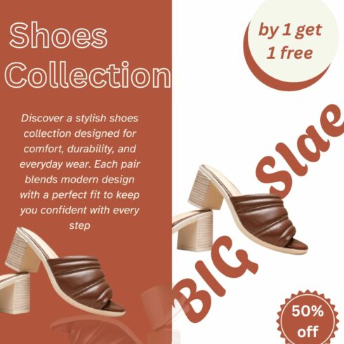 Premium Footwear Shoes Collection Poster | Editable Brand Design cover image.