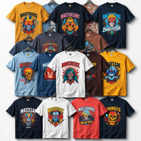 Adobe Illustrator T-Shirt Design Bundle | Multiple Creative Vector Designs | Print-Ready Apparel Collection cover image.