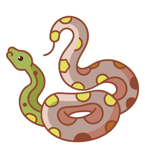 Cute Cartoon Spotted Snake Vector Illustration cover image.