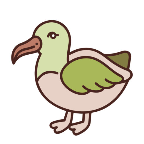 Cute Cartoon Albatross or Seabird Vector Illustration cover image.