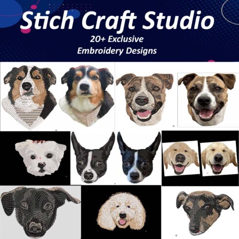 Pets Embroidery Designs cover image.