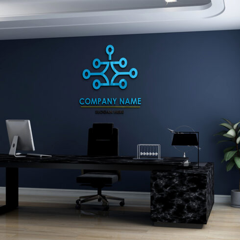Modern Minimalist Tech Logo cover image.