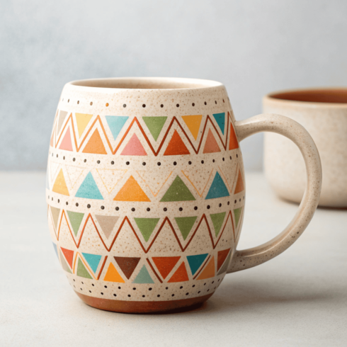 Clay Spectrum – Multicolor Designer Mug Mockup Pair cover image.