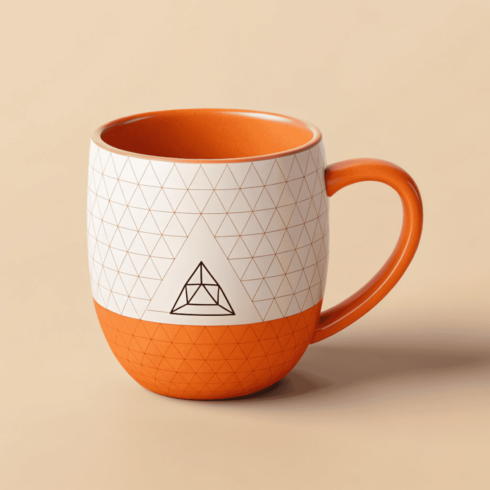 Sunburst Orange – Designer Mug Mockup Pair cover image.