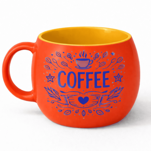 Bright Color Design Pattern Coffee and Tea Mug Mockups Duo cover image.