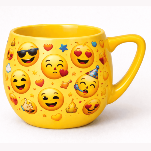 Sunshine & Scarlet Mug Duo with emojis cover image.