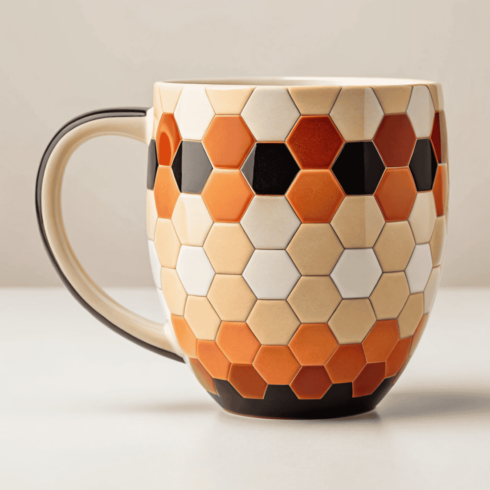 Multicolor HexaVibe Coffee & Tea Mug Mockups cover image.