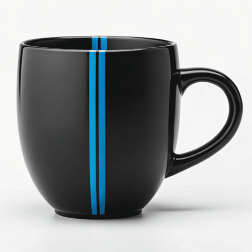 Black & Blue Coffee and Tea Mug Mockup Pair cover image.