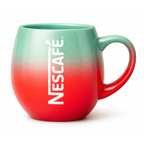 Nescafé Coffee and Tea Mug Mockup with Bold Color Combinations cover image.