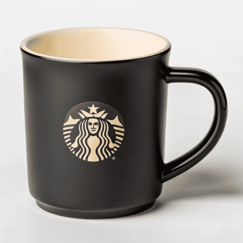 Black & Cream Coffee–Tea Mug Pair Mockup with Starbucks Logo cover image.