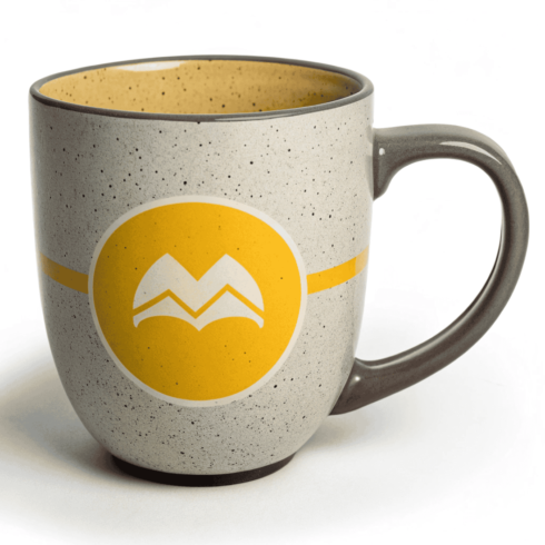 "Stylish Grey and Yellow Coffee–Tea Mug Mockup" cover image.