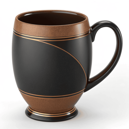 Brown & Black Minimal Mug Mockup cover image.