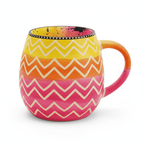Multicolor Coffee & Tea Mug Mockups – Yellow, Pink, Orange & Black cover image.