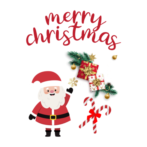 Cute Santa Claus Merry Christmas Festive Graphic cover image.