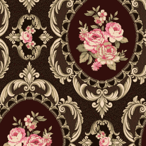 Vintage Floral Baroque Seamless Pattern – Elegant Damask Rose Background cover image.