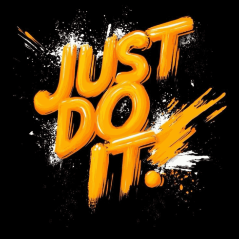 Urban Graffiti "Just Do It" Typography Graphic - High-Res PNG cover image.