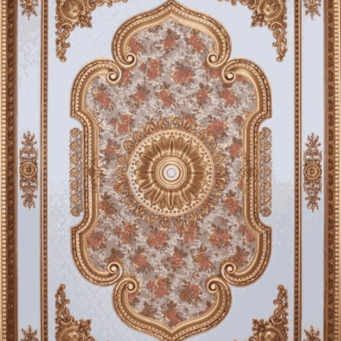 Luxurious Royal Victorian Floral Ceiling Texture – Classic Gold Ornament Background cover image.