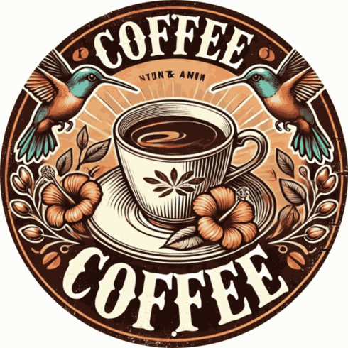 Premium 3D Embossed Coffee Logo Template – Minimalist Clay Style cover image.
