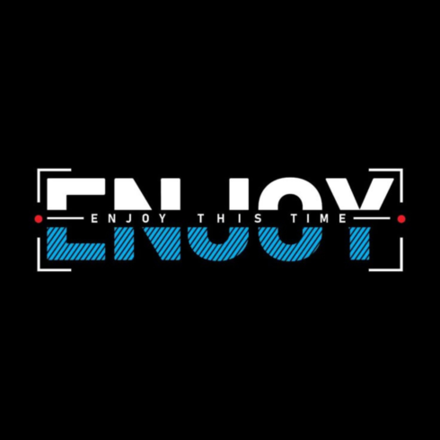 Modern "Enjoy This Time" Typography – Sleek Streetwear T-Shirt Graphic cover image.