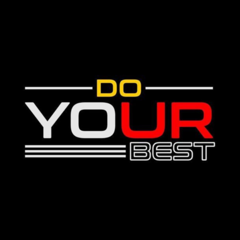 Do Your Best Bold Typography – Modern Motivational T-Shirt Design cover image.