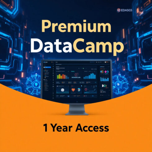 DataCamp Premium β 1 Year Access | Learn Data Science, Python, SQL & More | Instant Delivery cover image.