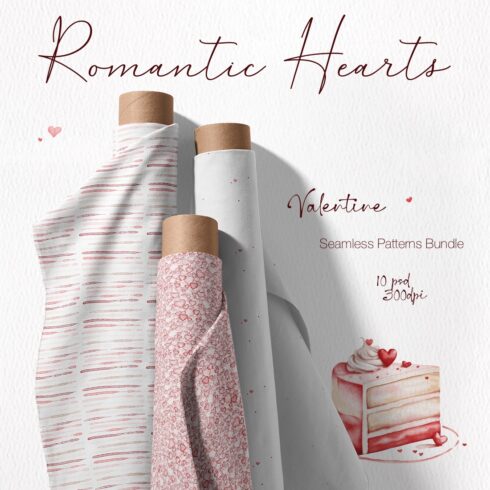 Valentine Seamless Patterns Bundle – Romantic Hearts cover image.