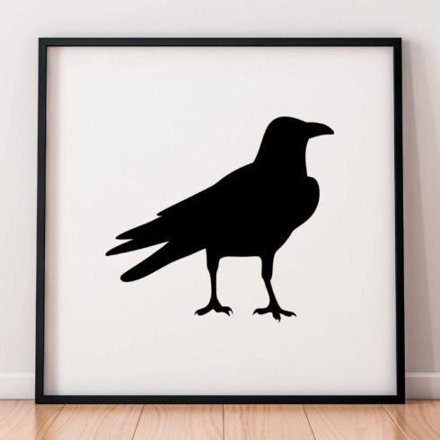 Raven Silhouette SVG cover image.
